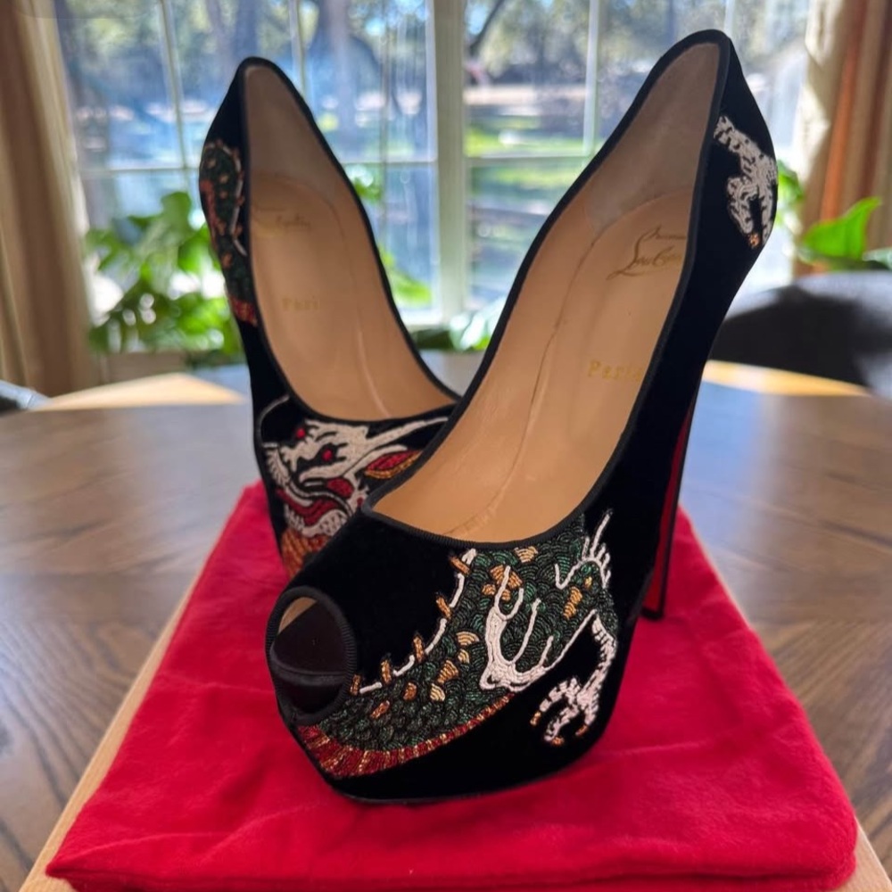 LIMITED EDITION Christian Louboutin dragon platform heels